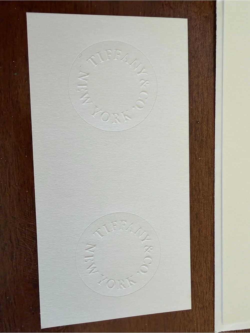Tiffany & Co. White Folded Note and Envelope Duo
